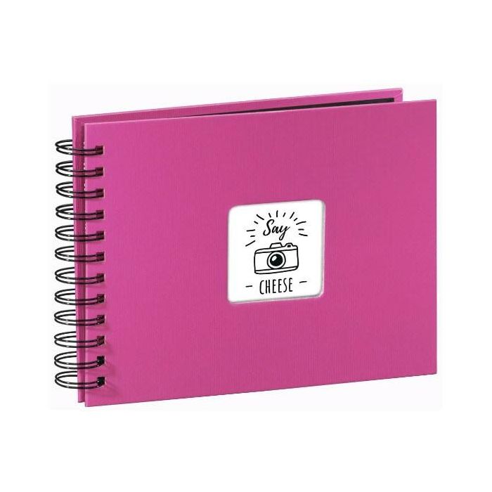 Hama 113674 Álbum espiral Fine Art, 24x17 cm, 50 páginas negras, color rosa