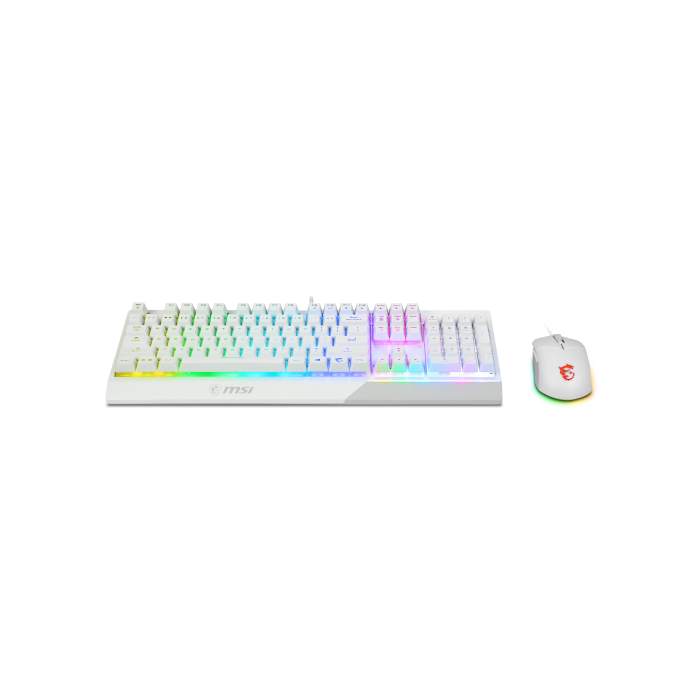 MSI VIGOR GK30 COMBO WHITE ES Teclado Mecánico y Ratón Gaming USB RGB LED Blanco S11-04ES305-CLA