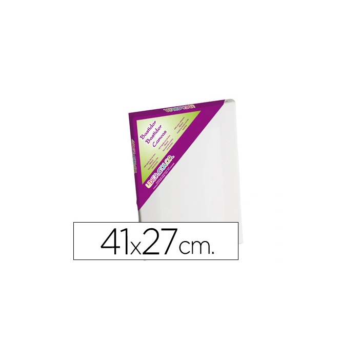 Liderpapel Bastidor Lienzo Algodón 100% 280g/m² Marco Pawlonia 1,8x3,8 cm Bordes Madera 41x27 cm Libre de Cloro y Ácido