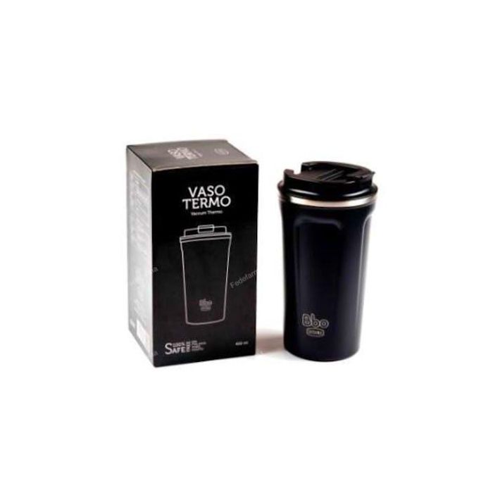 Vaso Termo Acero Inoxidable Negro