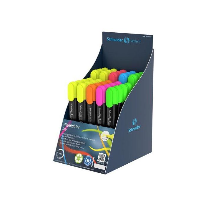 Marcador Fluor Schneider Job Surtido Expositor De 85