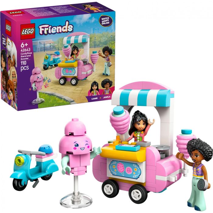 LEGO Friends 42643 - Puesto de Algodón de Azúcar y Moto, Set de Construcción con 2 Minipersonajes y Accesorios. Edad +6 años. 13