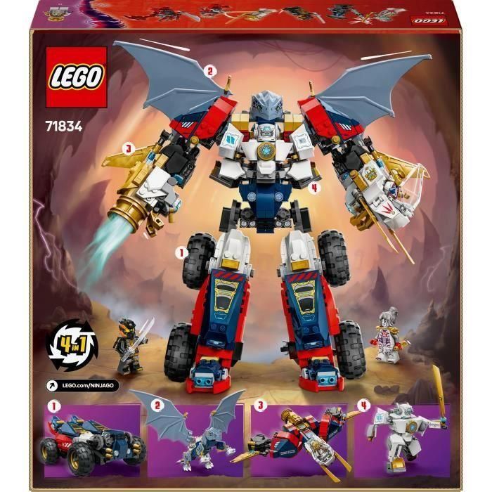 LEGO NINJAGO 71834 Robot Ultra Combo de Zane - Set de Construcción 4 en 1 para 9+ Años 5 LEGO NINJAGO 71834 Robot Ultra Combo de Zane - Set de Construcción 4 en 1 para 9+ Años 5