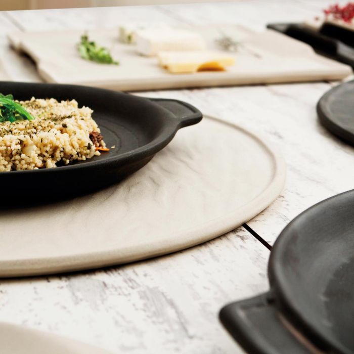 Quid Bandeja Rectangular Cerámica Texturizada Mineral Gres Beige 30x18 cm (6 Unidades) 4