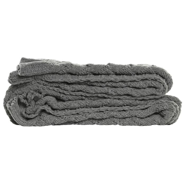 Manta Sofa Urban DKD Home Decor Gris Claro 170 x 130 cm (2 Unidades) 2