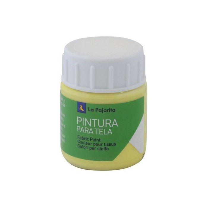 La Pajarita Pintura para tela textil amarillo claro 25 ml termofijable
