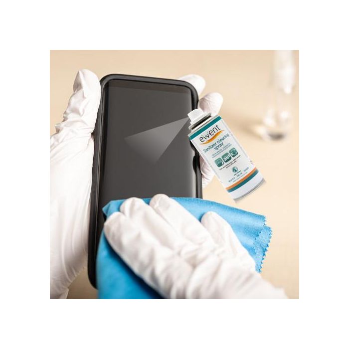 Ewent EW5676 Spray Desinfectante para Móviles, Mascarillas, Superficies, Etc. 400ml