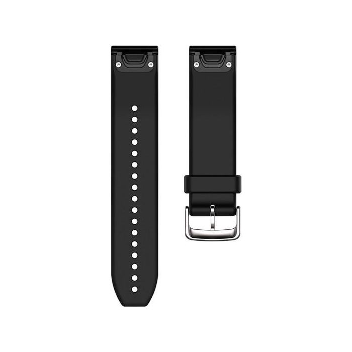 Garmin Ersatzarmband QuickFit 22mm black/silver silicone 1