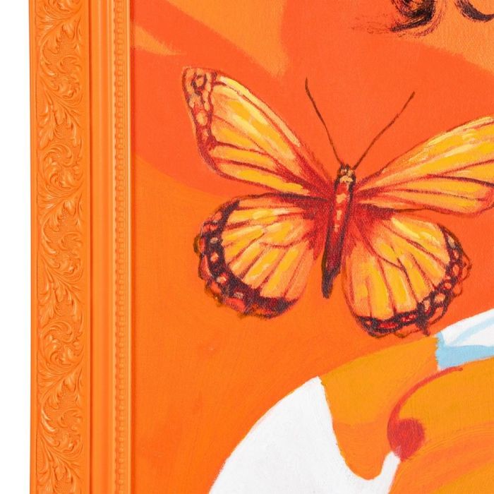 Pintura Mujer Naranja Lienzo Decoración 100 X 3,50 X 130 cm