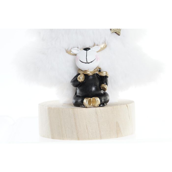 DKD Home Decor Figura Navidad Moderna Árbol Resina Blanco Negro 8x15.5x12 cm (2 Unidades) Surtidas 2