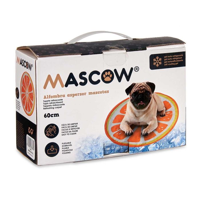 Mascow Alfombra Refrescante para Mascotas Naranja 60x60 cm (Set de 6) 2