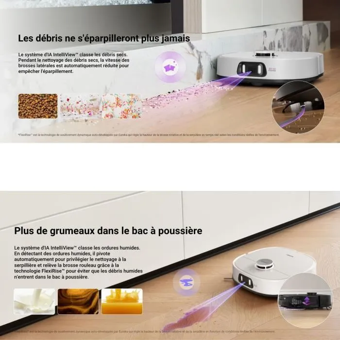 Eureka J15 Pro Ultra Robot Aspirador 16.200 Pa con Mopa Extensible FlexiMop Calentada a 75 °C Blanco 5 Eureka J15 Pro Ultra Robot Aspirador 16.200 Pa con Mopa Extensible FlexiMop Calentada a 75 °C Blanco 5