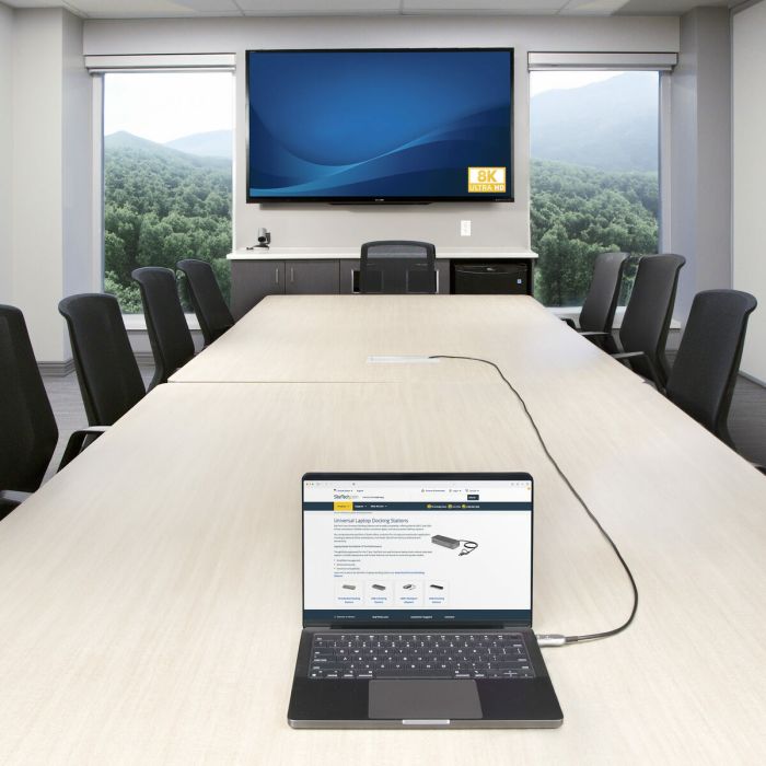 Cable HDMI Startech 8K-A-50F-HDMI-CABLE Negro Plateado 15,2 m 2