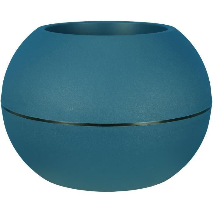 Jardinera redonda RIVIERA GRANIT BOULE - Plástico - Diámetro 40 cm - Azul 1 Jardinera redonda RIVIERA GRANIT BOULE - Plástico - Diámetro 40 cm - Azul 1
