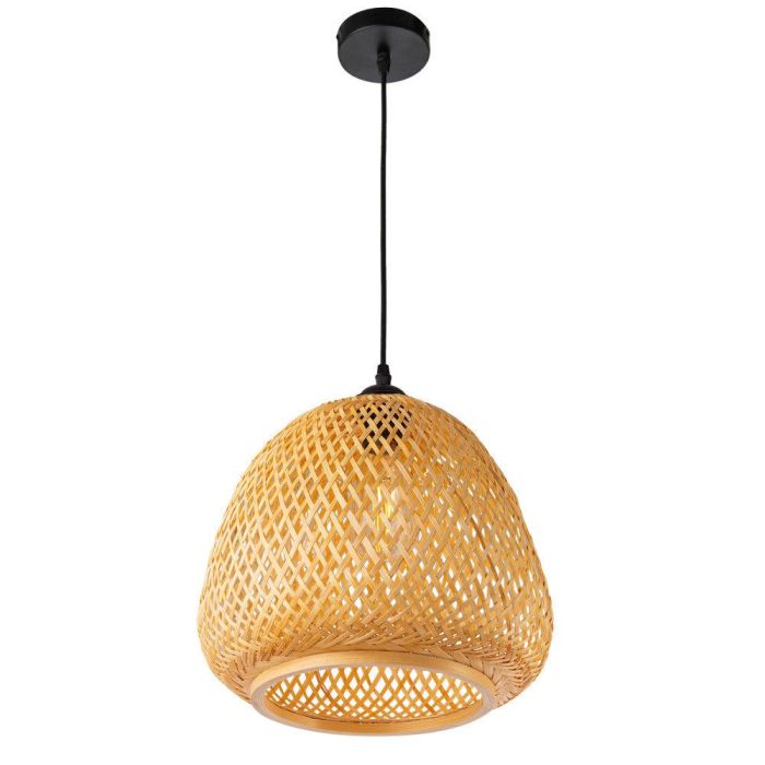 Lámpara Colgante Albacete de Ratán Natural Estilo Boho-Chic con Casquillo E27 para una Iluminación Versátil y Cálida - SKD-P80119 5
