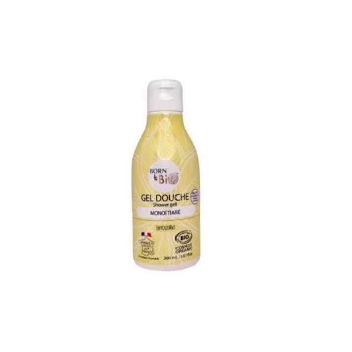 BORN TO BIO Gel de Ducha Coco Monoi 300ml Bio Certificado para Piel Seca y Sensible