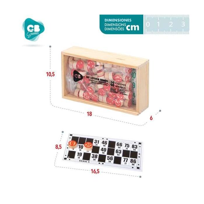 Juego bingo de madera con 36 cartones 3 Juego bingo de madera con 36 cartones 3
