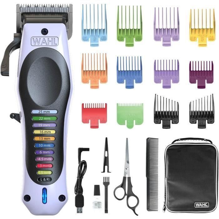 Cortapelos WAHL ColorPro inalámbrico de litio, 240 V, 120 min, blanco/negro 1 Cortapelos WAHL ColorPro inalámbrico de litio, 240 V, 120 min, blanco/negro 1