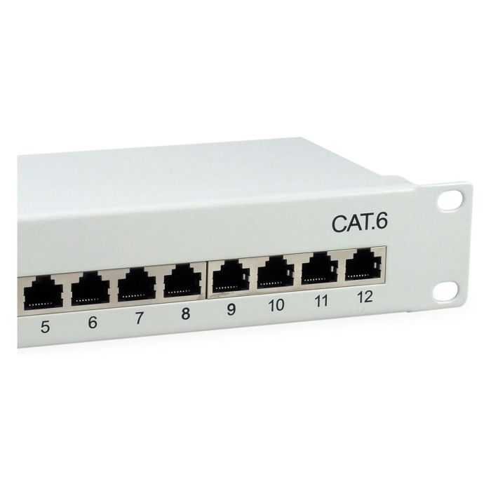EQUIP Patchpanel 208014 12 Puertos RJ45 Cat6 10" FTP HE ISO/IEC Gris Acero Gigabit Ethernet 2