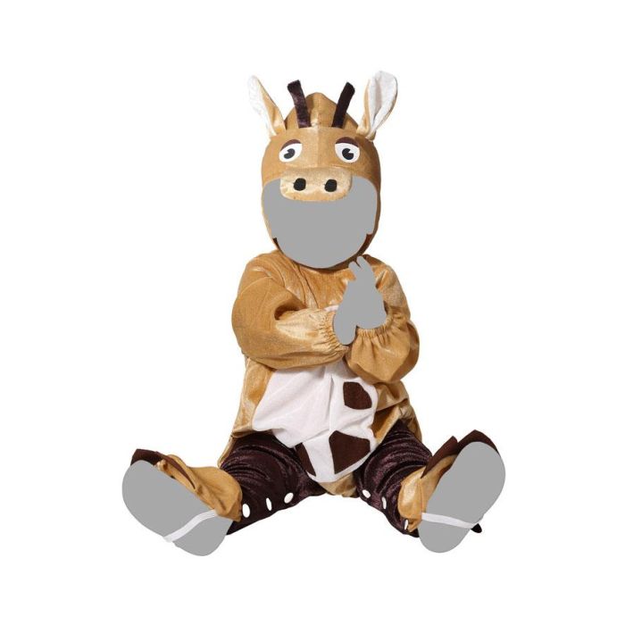 Disfraz Jirafa Unisex Bebé 6-12 Meses Polyester Marrón 2