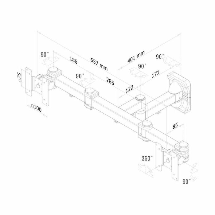 Soporte TV Neomounts FPMA-W960D 27" 12 kg 10" 6 Kg 1