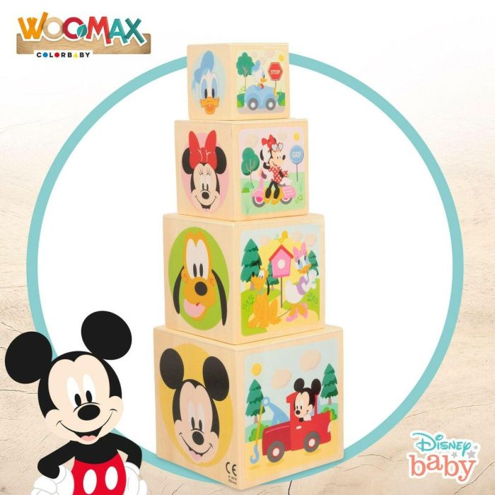 Bloques Apilables Disney 8 Piezas 4 Unidades 12,2 x 12,2 x 12,2 cm 5