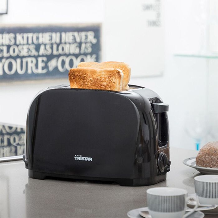 Tristar BR-1025 Tostador de Pan 800W Negro con 2 Ranuras, 6 Ajustes, Funciones Descongelar y Calentar, Bandeja Migas Extraíble 1 Tristar BR-1025 Tostador de Pan 800W Negro con 2 Ranuras, 6 Ajustes, Funciones Descongelar y Calentar, Bandeja Migas Extraíble 1