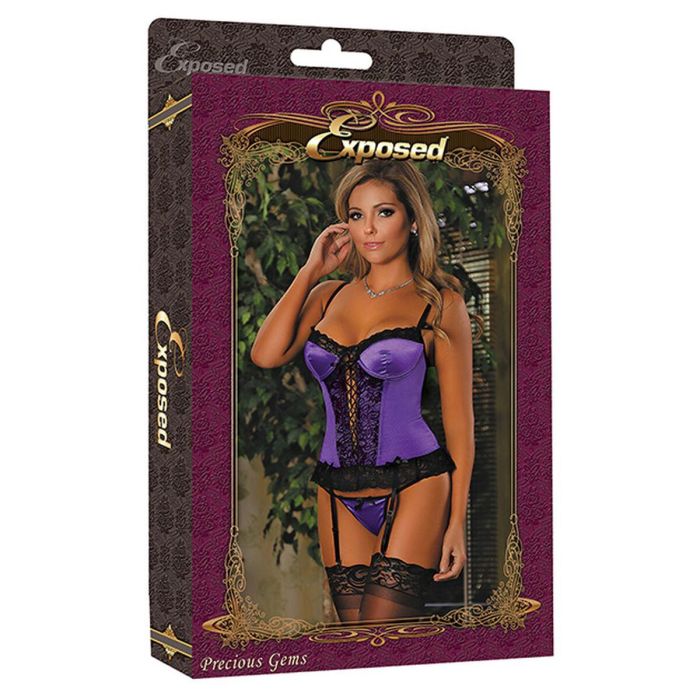 Corsé Exposed Negro Lila (M) 0 Corsé Exposed Negro Lila (M) 0
