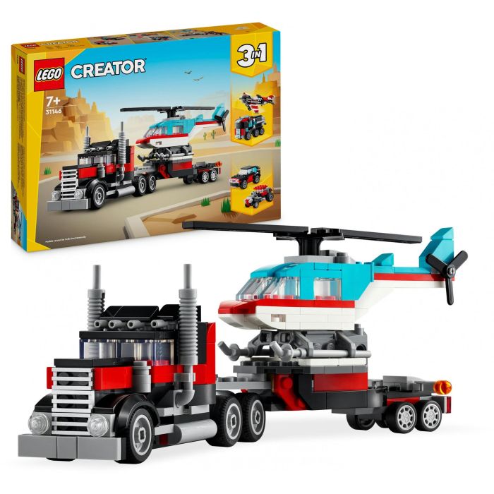 Lego Creator Juego de Construcción: Camión Plataforma con Helicóptero para Niños y Niñas, Edad Mínima 7 Años 14 Lego Creator Juego de Construcción: Camión Plataforma con Helicóptero para Niños y Niñas, Edad Mínima 7 Años 14