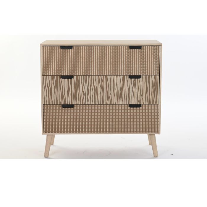 DKD Home Decor Cómoda Boho de Abeto y MDF Marrón 80x40x77 cm 5 DKD Home Decor Cómoda Boho de Abeto y MDF Marrón 80x40x77 cm 5