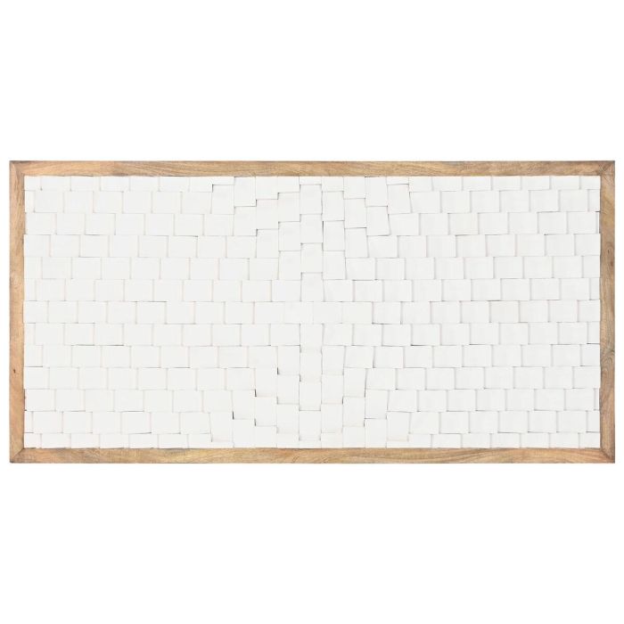 DKD Home Decor Cabecero de Cama Moderno de Madera de Mango Blanco y Natural 160x80 cm 0 DKD Home Decor Cabecero de Cama Moderno de Madera de Mango Blanco y Natural 160x80 cm 0