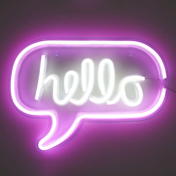 Home Deco Factory Lámpara LED Neon "Hello" con Efecto Neón 220 Leds USB 43x2x31 cm 0 Home Deco Factory Lámpara LED Neon "Hello" con Efecto Neón 220 Leds USB 43x2x31 cm 0