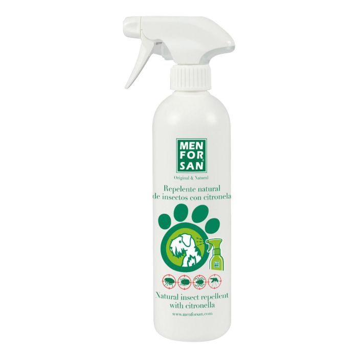 Men For San Repelente Natural Perros Citronela Spray 500ml - Protección contra Mosquitos, Pulgas, Garrapatas y Ácaros, Apto Cachorros y Gestantes