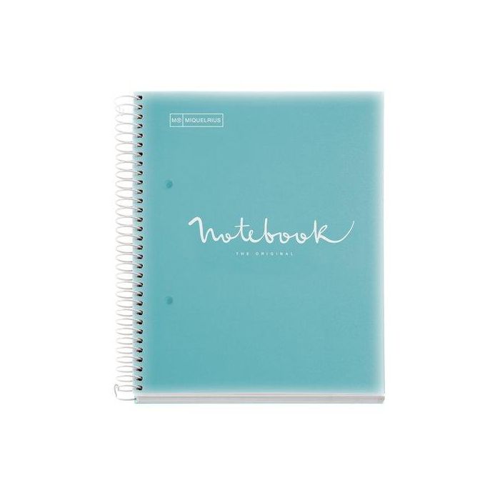 Bloc Miquelrius Emotions Notebook 8 Micro.Tapa Pp A5 160H 90G Cuadric.5X5 Azul Cielo (Set de 5)