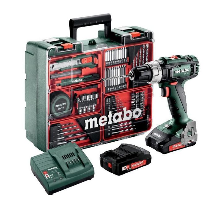 Taladro Percusion Metabo Sb 18 L 2X2Ah 18V Con Escobillas + 79 Accesorios Metabo Taladro Percusion Metabo Sb 18 L 2X2Ah 18V Con Escobillas + 79 Accesorios Metabo