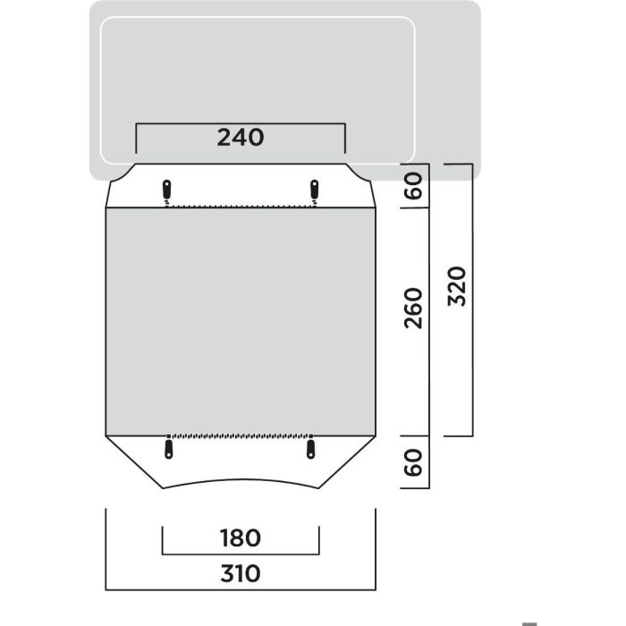 Easy Camp Tunnel-Busvorzelt Reine (dunkelgrau/hellgrau, mit Vordach, Modell 2025) 4 Easy Camp Tunnel-Busvorzelt Reine (dunkelgrau/hellgrau, mit Vordach, Modell 2025) 4