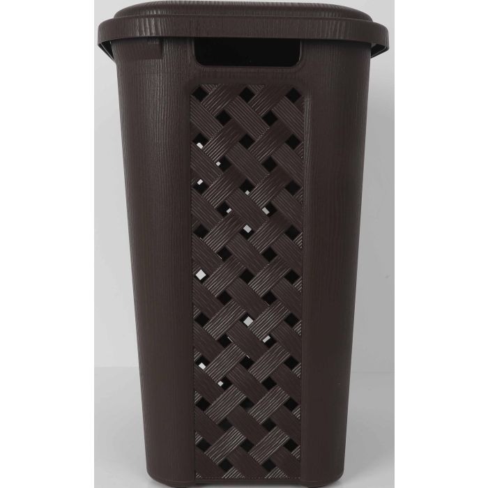 Tontarelli Papelera Baño 30L Apertura Lateral Wenge Arianna 37.5x27.5x47 cm (6 Unidades)