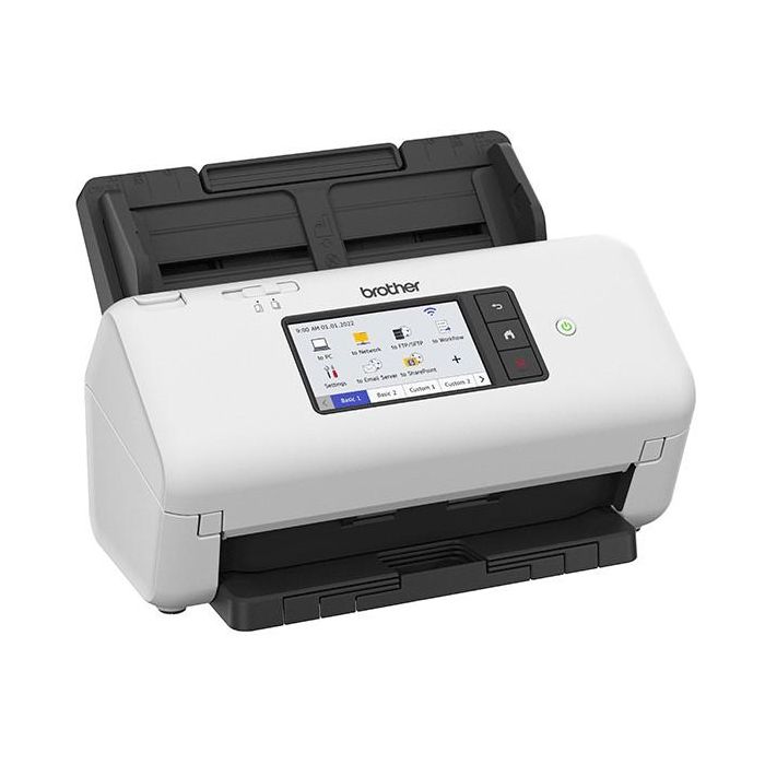 BROTHER Escaner profesional ADS4700W alta velocidad con escaneado a doble cara automatico, tarjeta de red 5