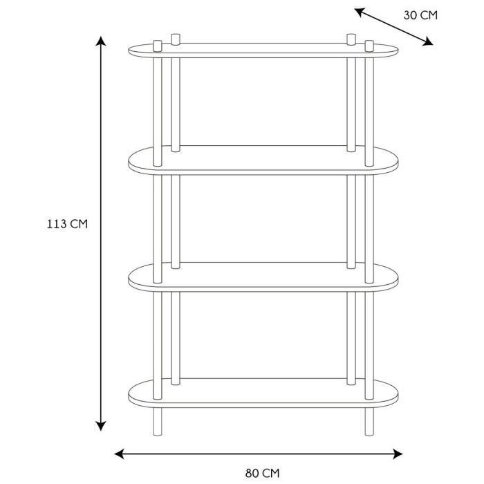 Estantería Cobe 4 Baldas Home Deco Factory altura 113 4