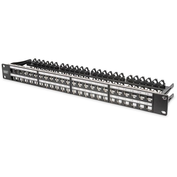 DIGITUS Patchpanel 1HE 48-Port Cat6a geschirmt schwarz 0 DIGITUS Patchpanel 1HE 48-Port Cat6a geschirmt schwarz 0
