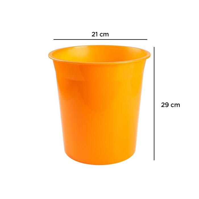 Papelera Plastico Q-Connect Naranja Translucido 13 Litros 275x285 mm 1