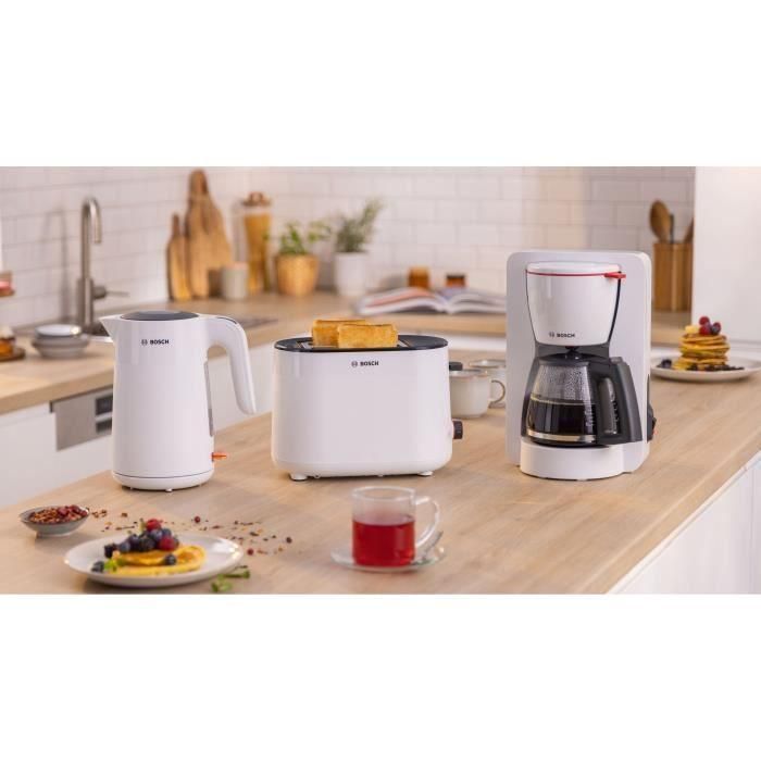 Cafetera de filtro - BOSCH - TKA2M111 MyMoment - Blanca - Capacidad 1,25L - Jarra de cristal - Sistema antigoteo 2 Cafetera de filtro - BOSCH - TKA2M111 MyMoment - Blanca - Capacidad 1,25L - Jarra de cristal - Sistema antigoteo 2
