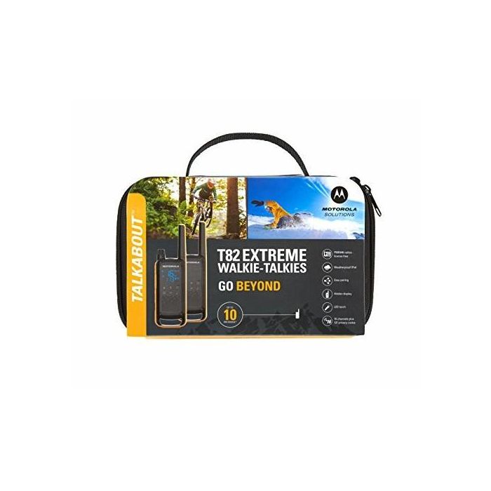 Motorola T82 Extreme Talkabout Twin Pack, radio PMR, 16 canales, 10 km de alcance, IPX4, NiMH 4 Motorola T82 Extreme Talkabout Twin Pack, radio PMR, 16 canales, 10 km de alcance, IPX4, NiMH 4