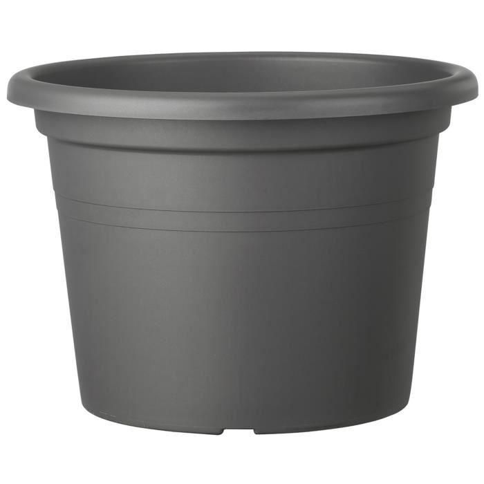 Deroma Maceta Redonda Day R Antracita 50 cm (41L, H34,9 cm) - Material 100% reciclado, resistente UV y heladas, para exterior Deroma Maceta Redonda Day R Antracita 50 cm (41L, H34,9 cm) - Material 100% reciclado, resistente UV y heladas, para exterior
