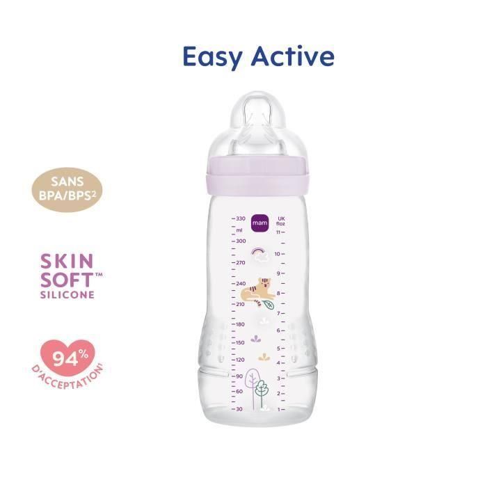 Biberón - MAM BABY - Easy Active - +6 meses - 330 ml - Tetina X flow - Lila 1 Biberón - MAM BABY - Easy Active - +6 meses - 330 ml - Tetina X flow - Lila 1