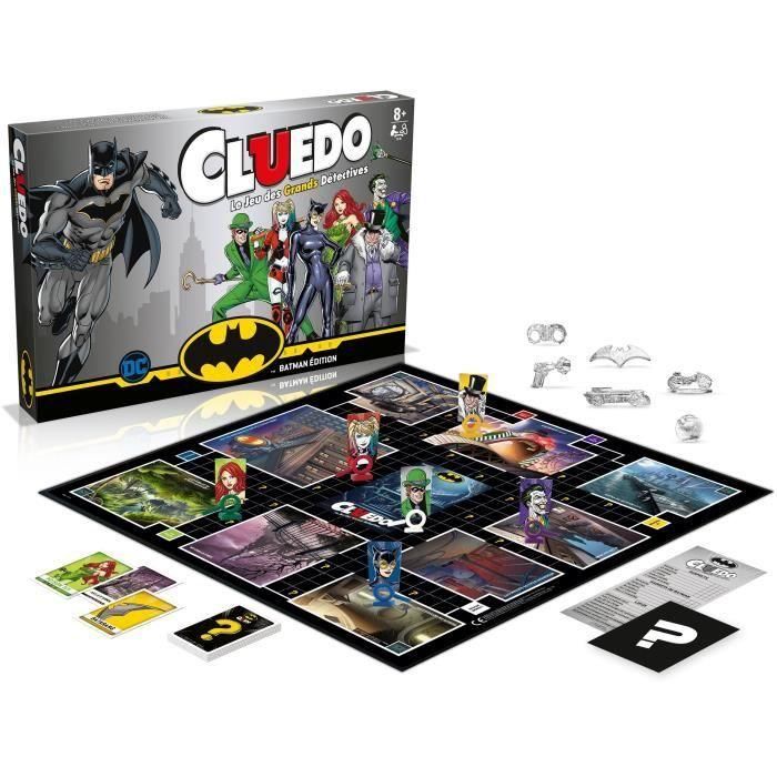 Winning Moves Batman Cluedo Juego de Mesa Misterio DC Comics 2-6 Jugadores Edición Especial con 6 Gadgets de Batman 8+ años 4