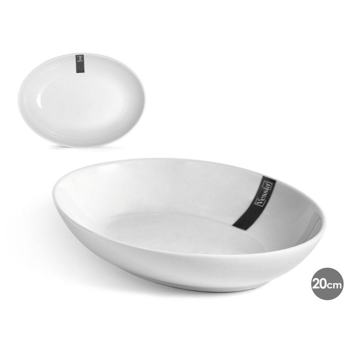 Bandeja Porcelana Ovalada 20 Cm Vessia (36 Unidades) Bandeja Porcelana Ovalada 20 Cm Vessia (36 Unidades)