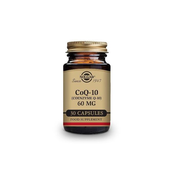 SOLGAR Coenzima Q10 (Ubiquinona) KanekaQ10® 60 mg, 30 Vegicaps, apto para veganos, para energía celular