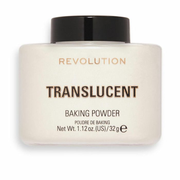 Revolution Make Up Loose Baking Setting Powder Translucent 32g | Polvos Sueltos Fijadores de Maquillaje | Anti-Brillos y Luminosidad para Todo Tipo de Pieles