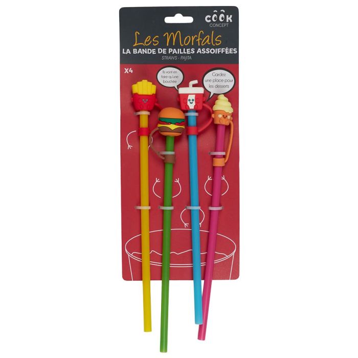 Cook Concept Pajitas Decorativo Comida Rápida Colección Ludique Plástico 2